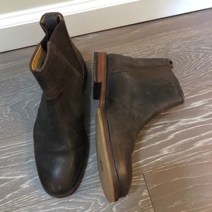 J Shoes Leather Booties